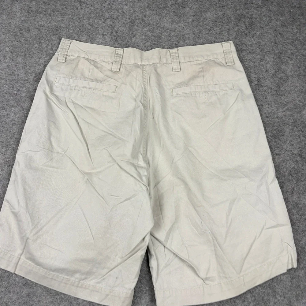 Arizona‎ Chino Shorts Mens 34 Beige Pleated Front Cotton Casual Summer Khaki Y2K